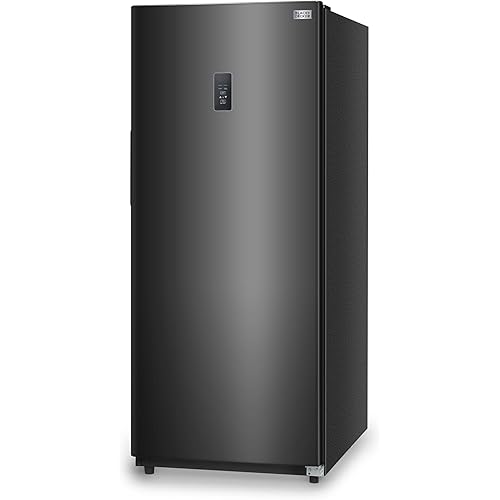 BLACK+DECKER 17 Cu. Ft. Convertible Freezer Refrigerator, Upright Freezer with Glass Shelves, ENERGY STAR rated, Frost Free, BUC1700XB, Black