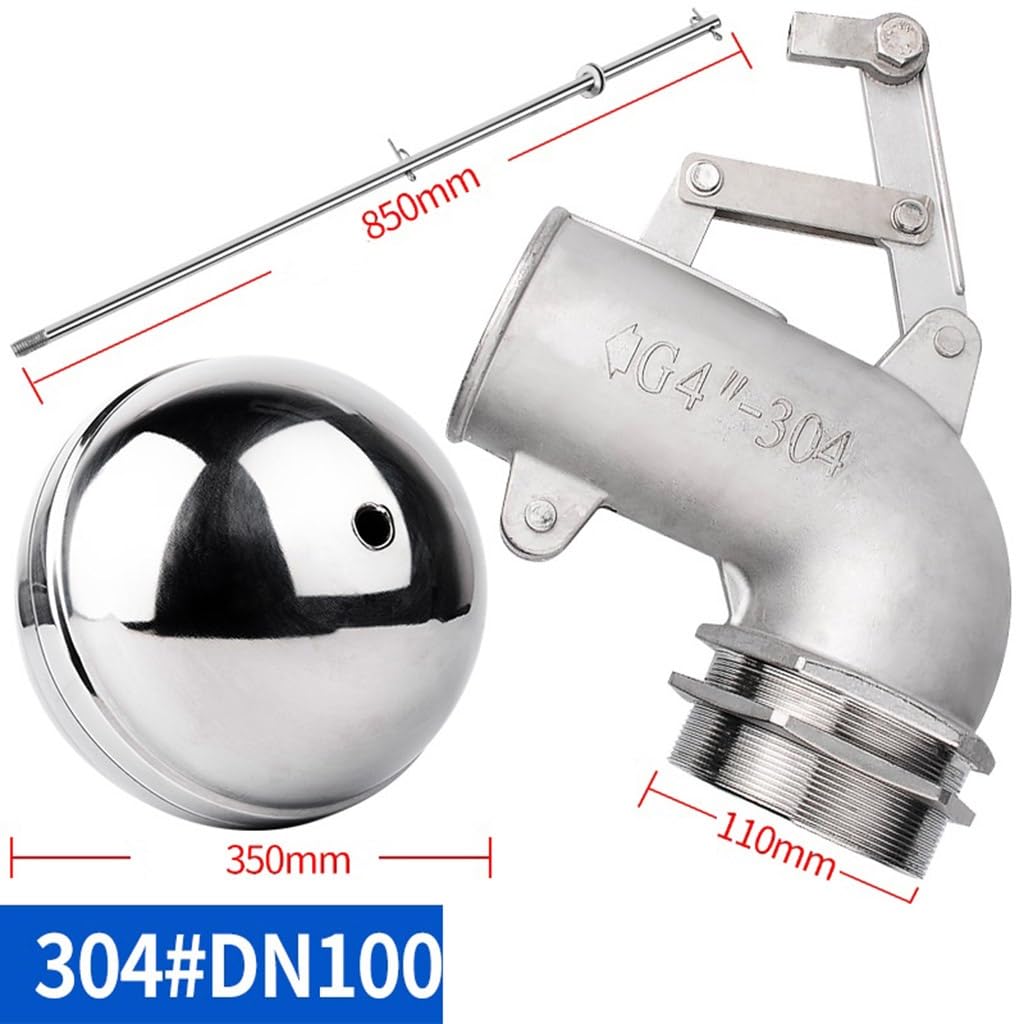 304 Valvola a galleggiante a gomito da 90 gradi SUS, controllo del flusso, da 1/2" a 4" 1 pezzo(DN100)