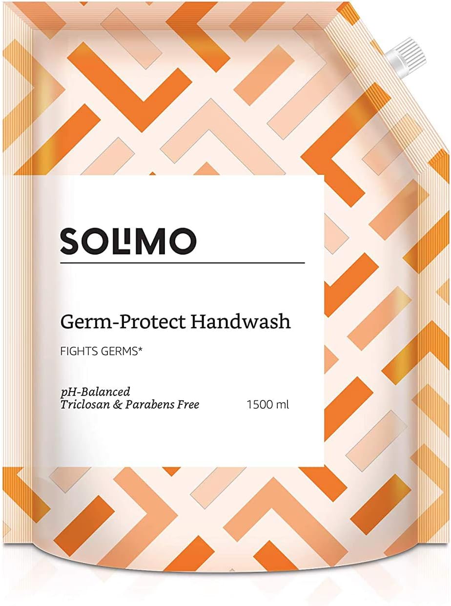 Amazon Brand - Solimo Germ-Protect Handwash Liquid, 1500 ml