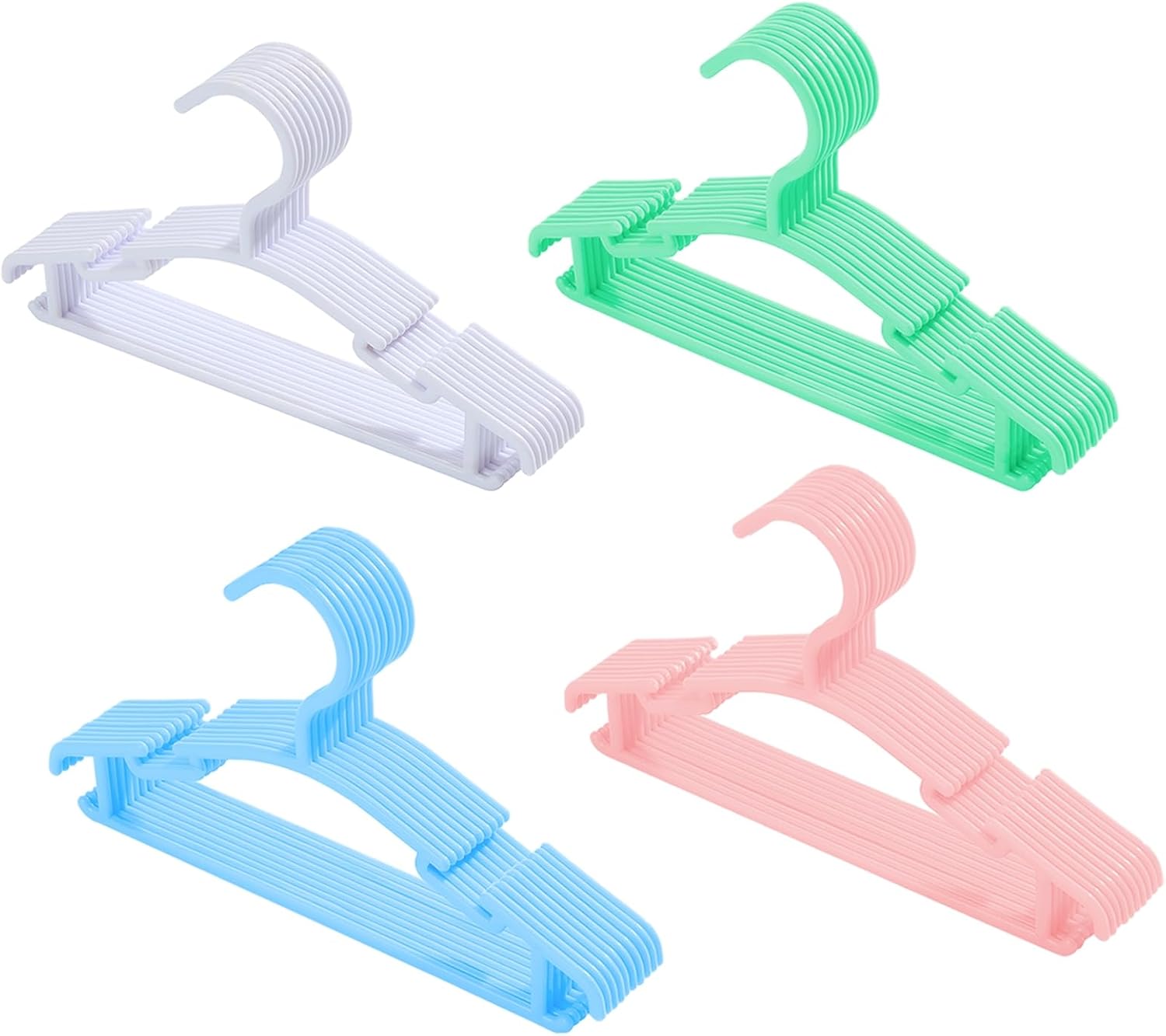 Paquete de 40 perchas antideslizantes para ropa de recién nacido, para ropa de recién nacido, percha ultrafina para niñas y niños pequeños