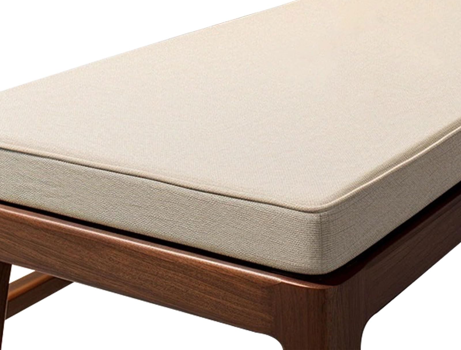 MCOSU Bench Cushion for Outdoor Furniture 48/40/60/54/36 x 16/18/12/14 inch Rectangular Non-Slip Indoor Bench Seat Cushion Pad for Deck Chair Swings