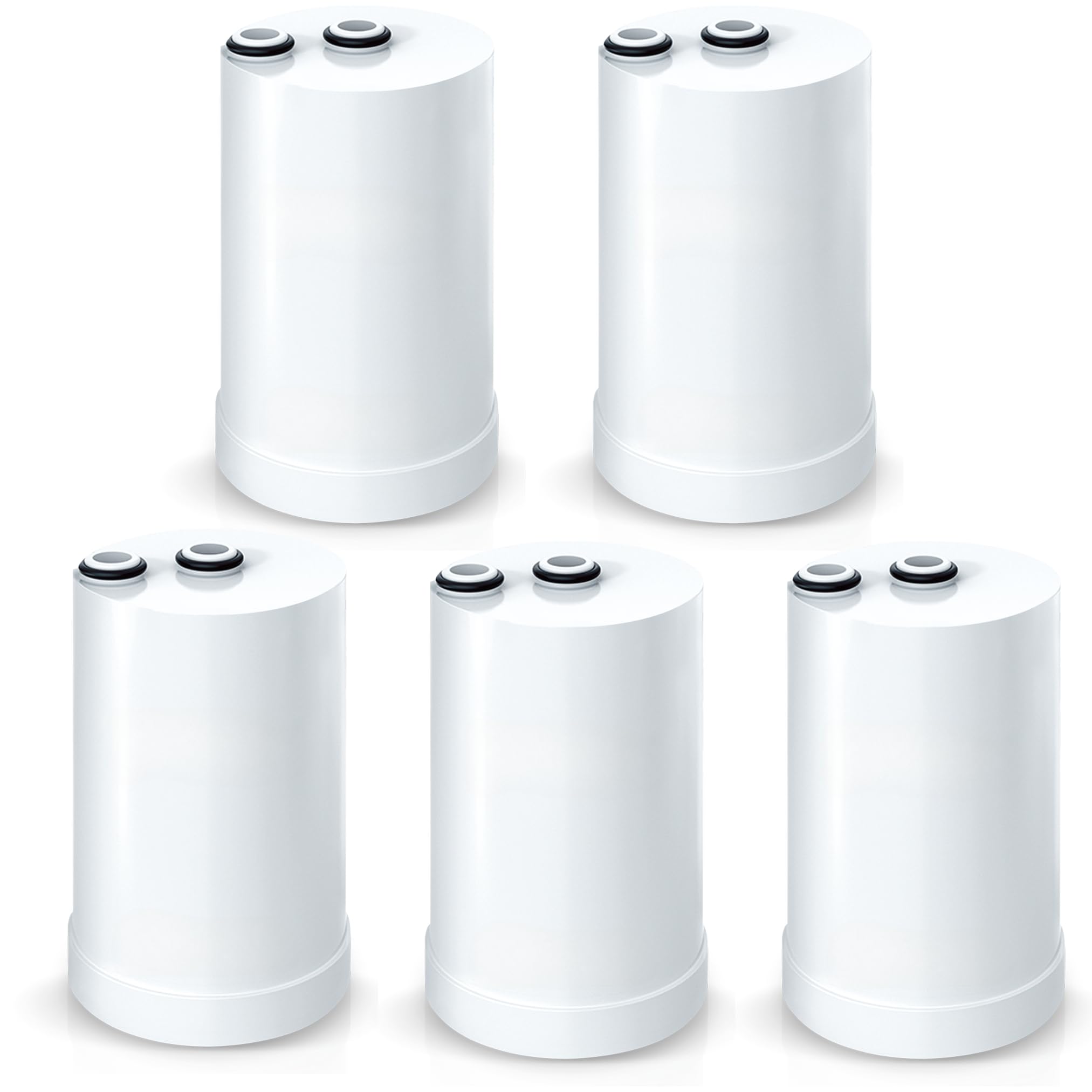 PURIT Filtri Compatibili Brita On Tap (600 L / 4 mesi) Cartuccia per Brita V-MF Riduce: cloro, PFAS, 99,99% dei batteri (5 Pezzi)