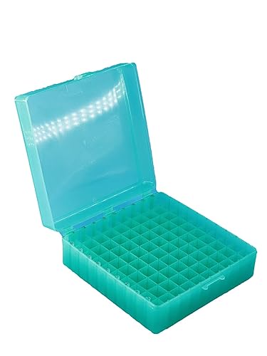 Miniatura 5 de Caja de almacenamiento criogénica de tubo de micro centrífuga Cryobox de 100 pozos con tapas de color asociadas, paquete de 5