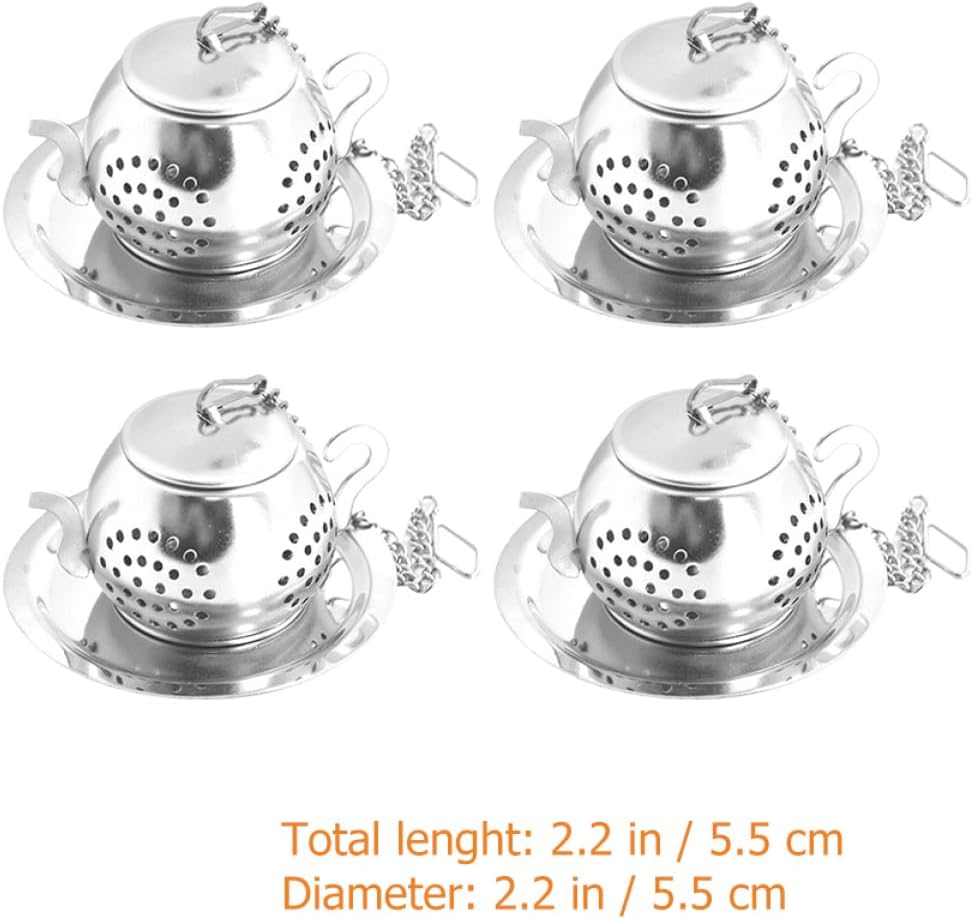 PRETYZOOM 16sets Stainless Steel Tea Infuser Filters for Loose Tea for Home Brewing