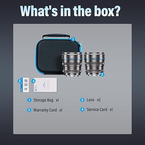 Miniatura 16 de SIRUI Night Walker S35 - Juego de lentes Cine de enfoque manual, 0.94 pulgadas, 1.79 pulgadas, 1.79 pulgadas, lente de apertura grande T1.2