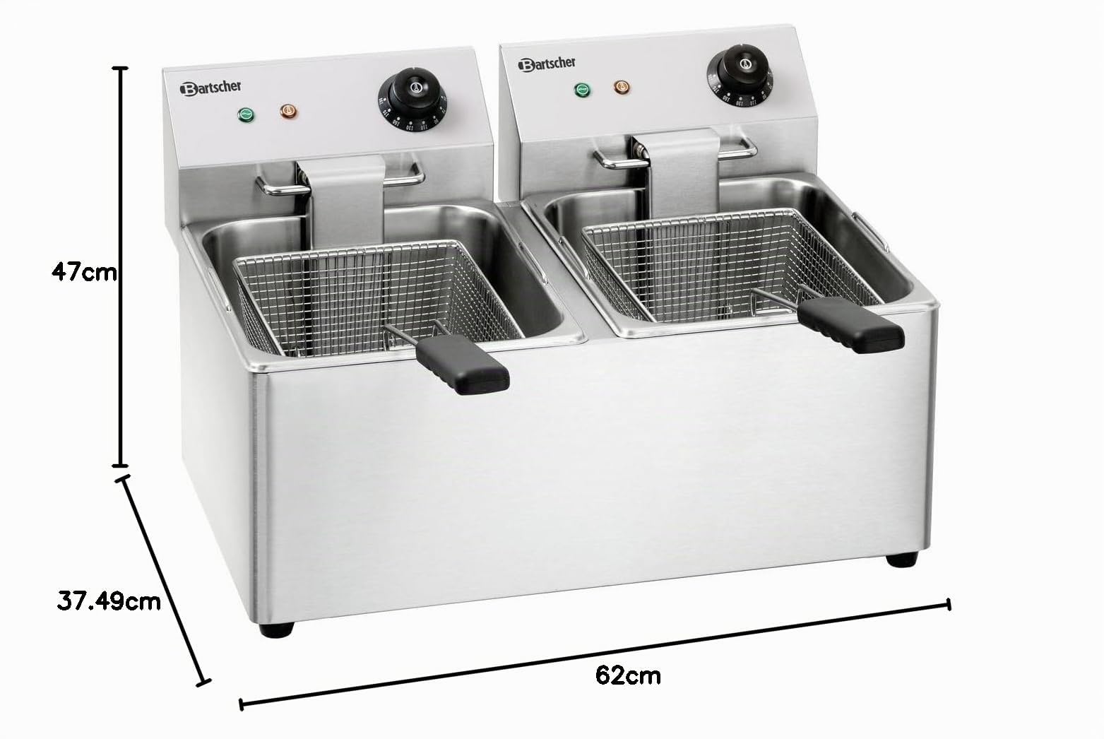 Bartscher Elektro-Doppel-Fritteuse SNACK IV 2x 8 Liter Gastronomiebedarf