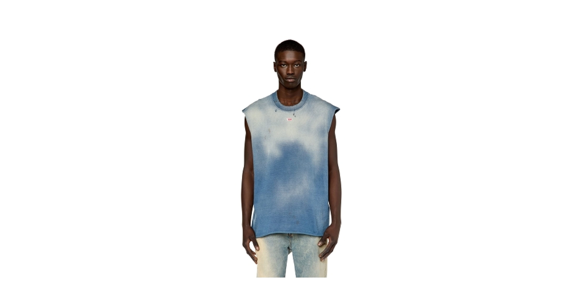 ［値下げ可］DIESEL ディーゼル M ノースリーブ イタリア製 美品 希少 レディース ニット ノースリーブ（ニット/セーター）｜DIESEL