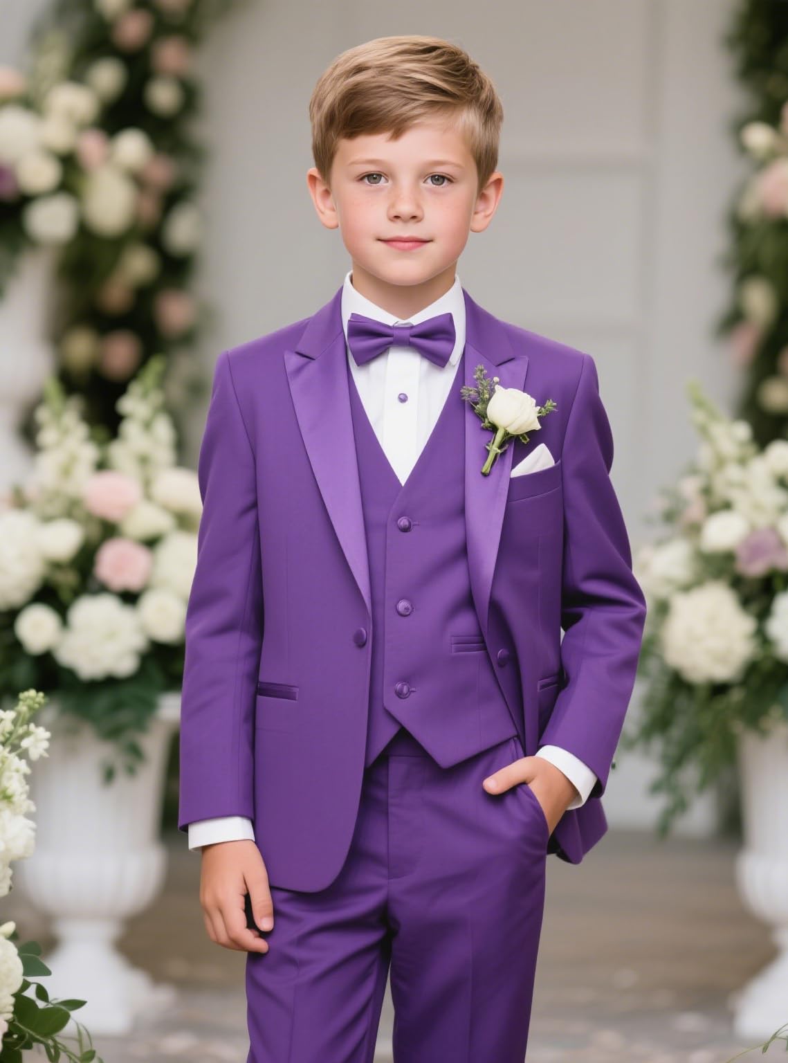 Klassischer Anzug für Jungen, 3-teilig, Hochzeit, Jungen, Weste, Hose, Anzug für 3–16 Jahre