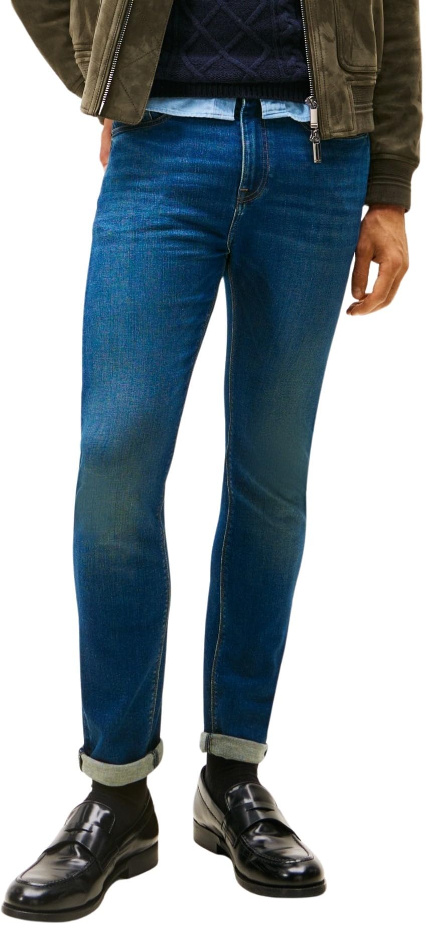 Tommy Hilfiger Herren Slim Slim Bleecker Pstr Mckinley Blue Mw0mw40358