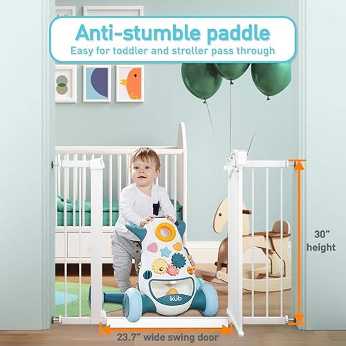 Miniatura 6 de Fairy Baby Puerta extra ancha para bebés para niños o mascotas, puerta de seguridad infantil para la puerta de la casa, 59.84 a 62.60 pulgadas