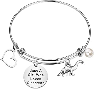 Funny Dinosaurs Bracelet Animal Lover Gift Just A Girl Who Loves Dinosaurs Jewelry Bracelet Dinosaurs Lover Gift Dinosaurs Jewelry