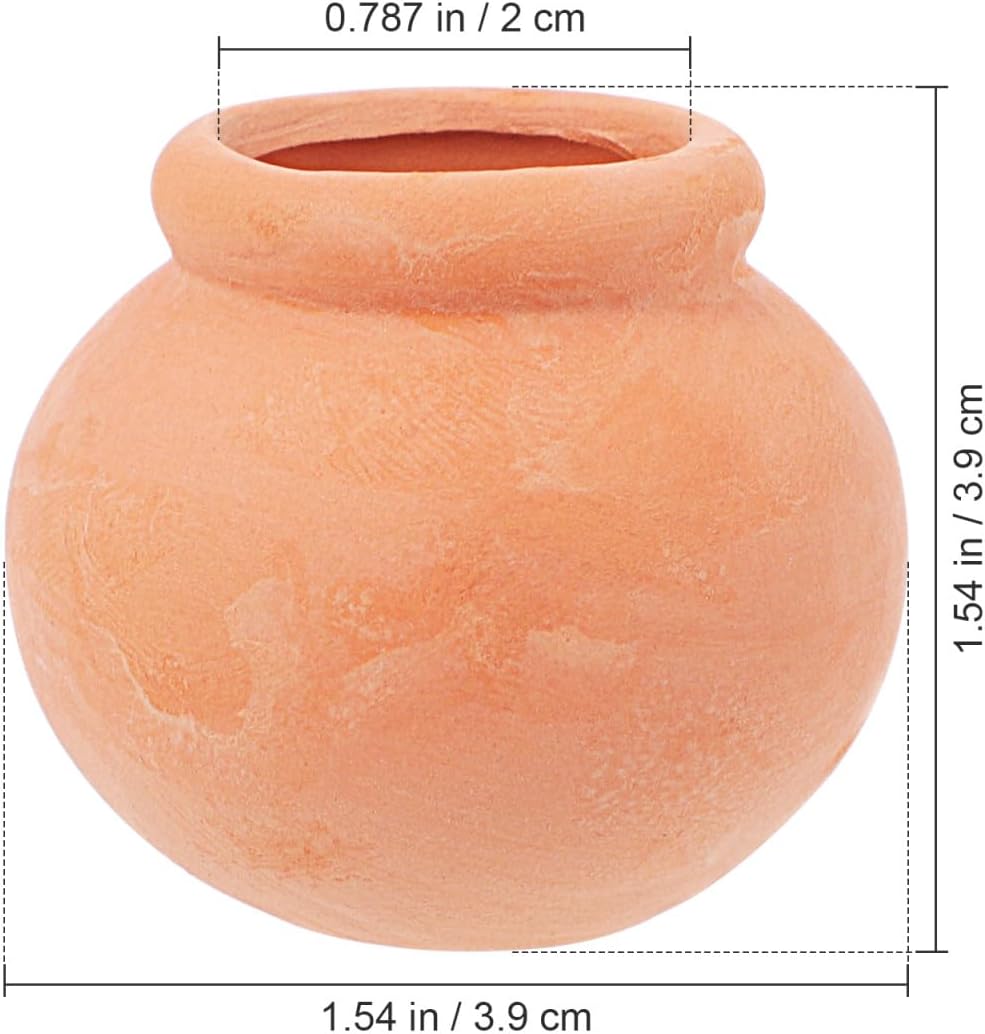 HANABASS 6pcs Mini Terracotta Pots Miniature Flower Pots Compact Containers for Crafts DIY Garden Plants Office Decor Mini House Accessories 1.5X1.5 Inch