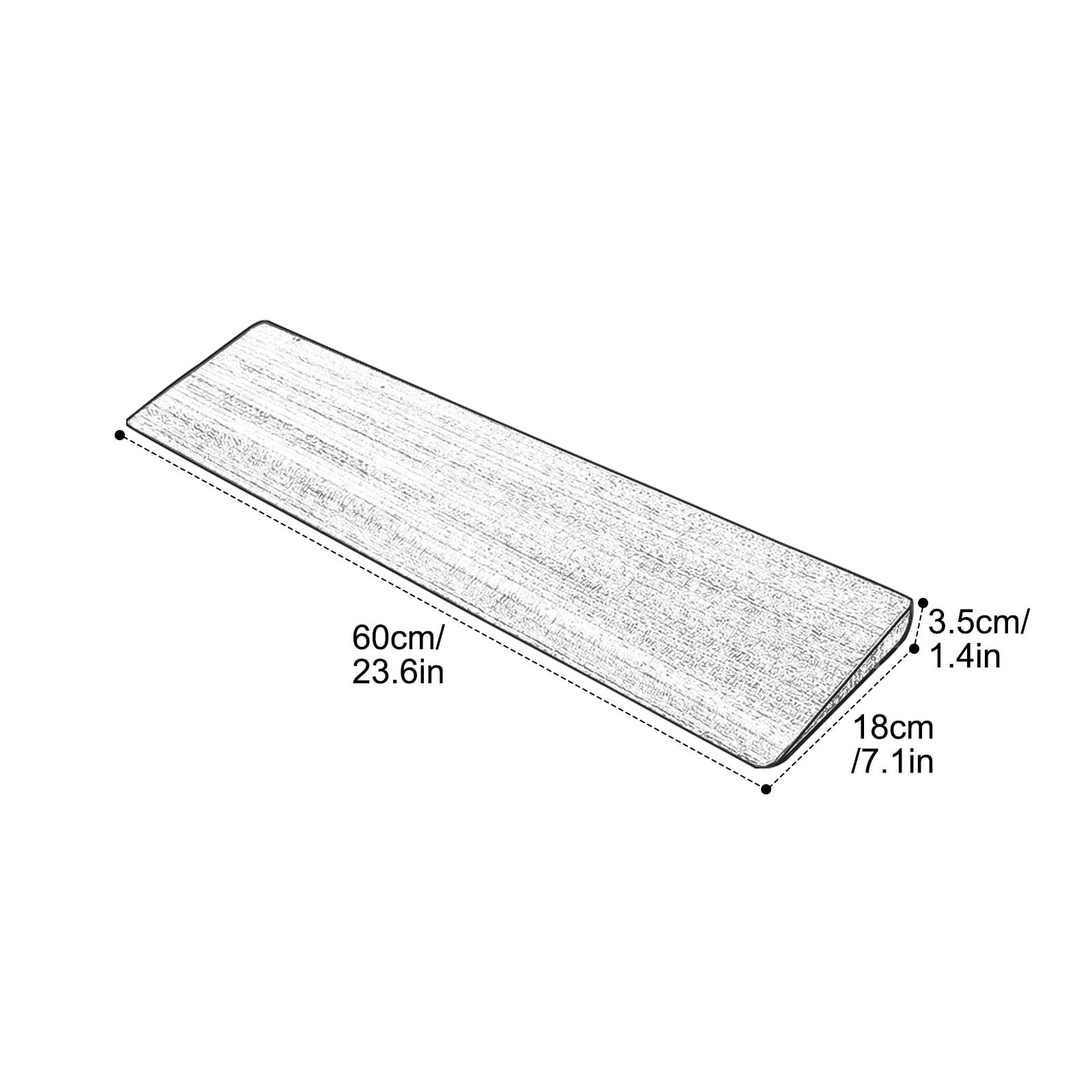 Rampa Silla de Ruedas de Madera Maciza, para Sillas de Ruedas de Interior, Transiciones, Puertas, Baños, Rampa Escalon(60x18x3.5cm)