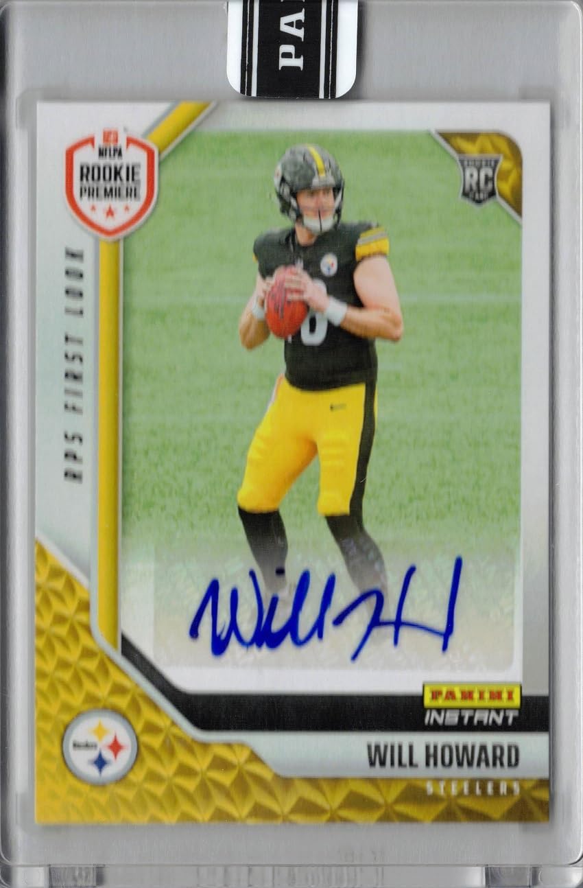 2025 Panini Instant Football #RPSFL-41 Will Howard Certified Autograph Rookie Card Steelers - Only 99 made!