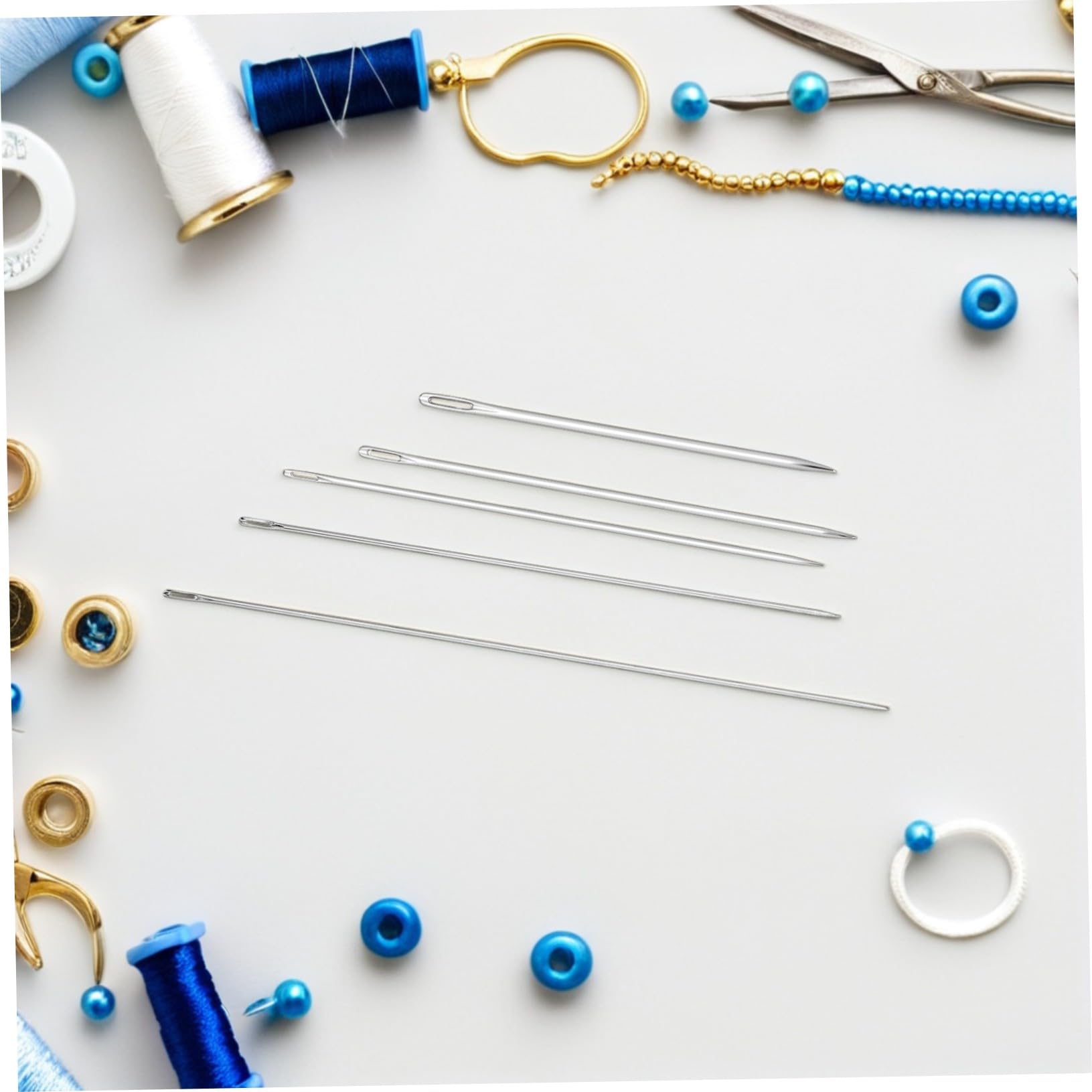 Gatuida 25pezzi Aghi per Cucire Mano Aghi Extra Lunghi in Metallo per Trapuntatura e Tessuti Spessi Kit di Riparazione per Artigianato e Cucito Pesante