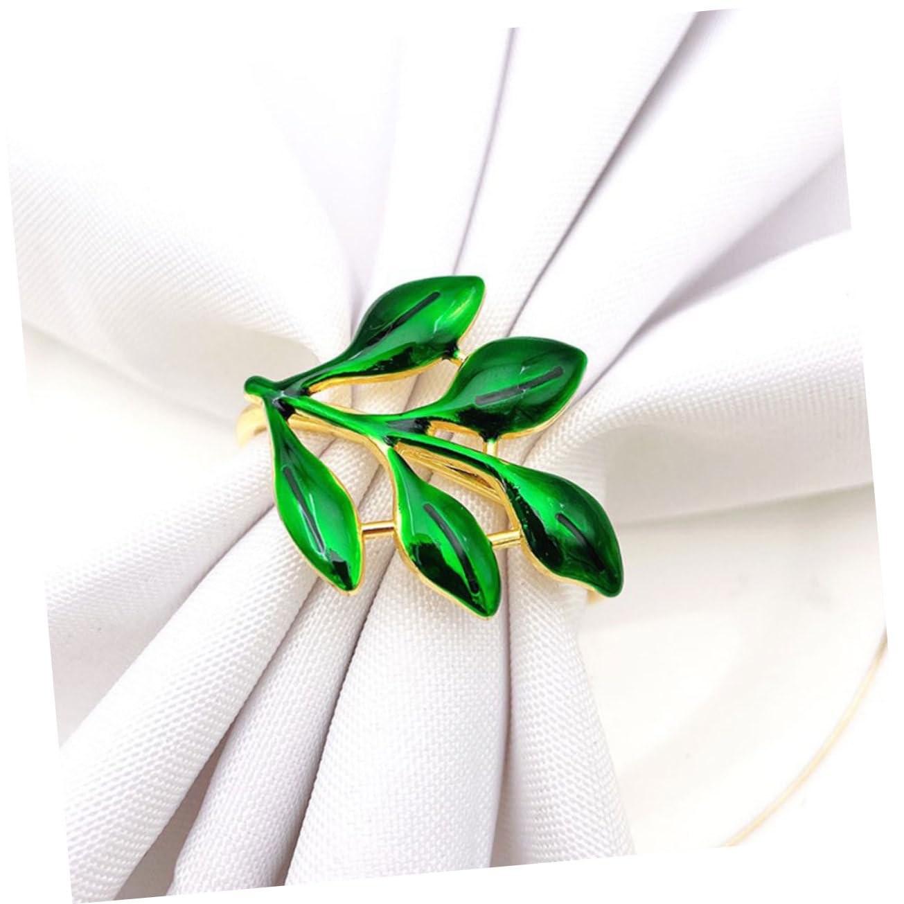 Alipis 5 Sätze Serviettenschnallen Aus Metall Im Blattdesign Tischdekoration Für Hochzeit Weihnachten Und Besondere Anlässe Geeignet Für Servietten 6 Stück * 5