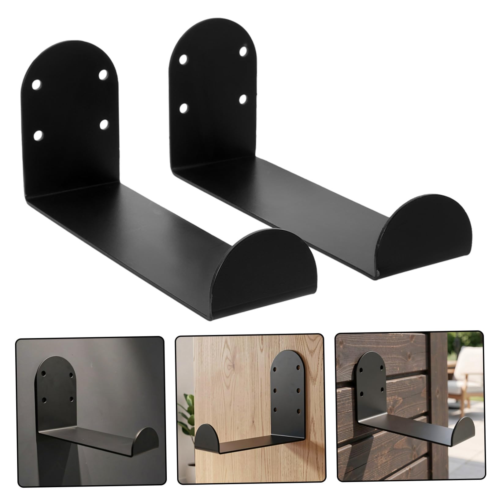 Toyvian 6 Pezzi Porta Snowboard da Parete in Metallo Nero per Garage e | Montaggio Rapido, Supporto Robusto, Ottimizzazione dello Spazio, Esposizione Raffinata per Sci e Tavole