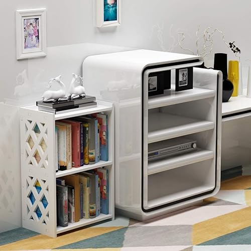 Miniatura 2 de Riipoo Estantería pequeña, estantería para niños, mesita de noche, mesita de noche blanca para salón, dormitorio, sofá, cuarto de niños, espacios