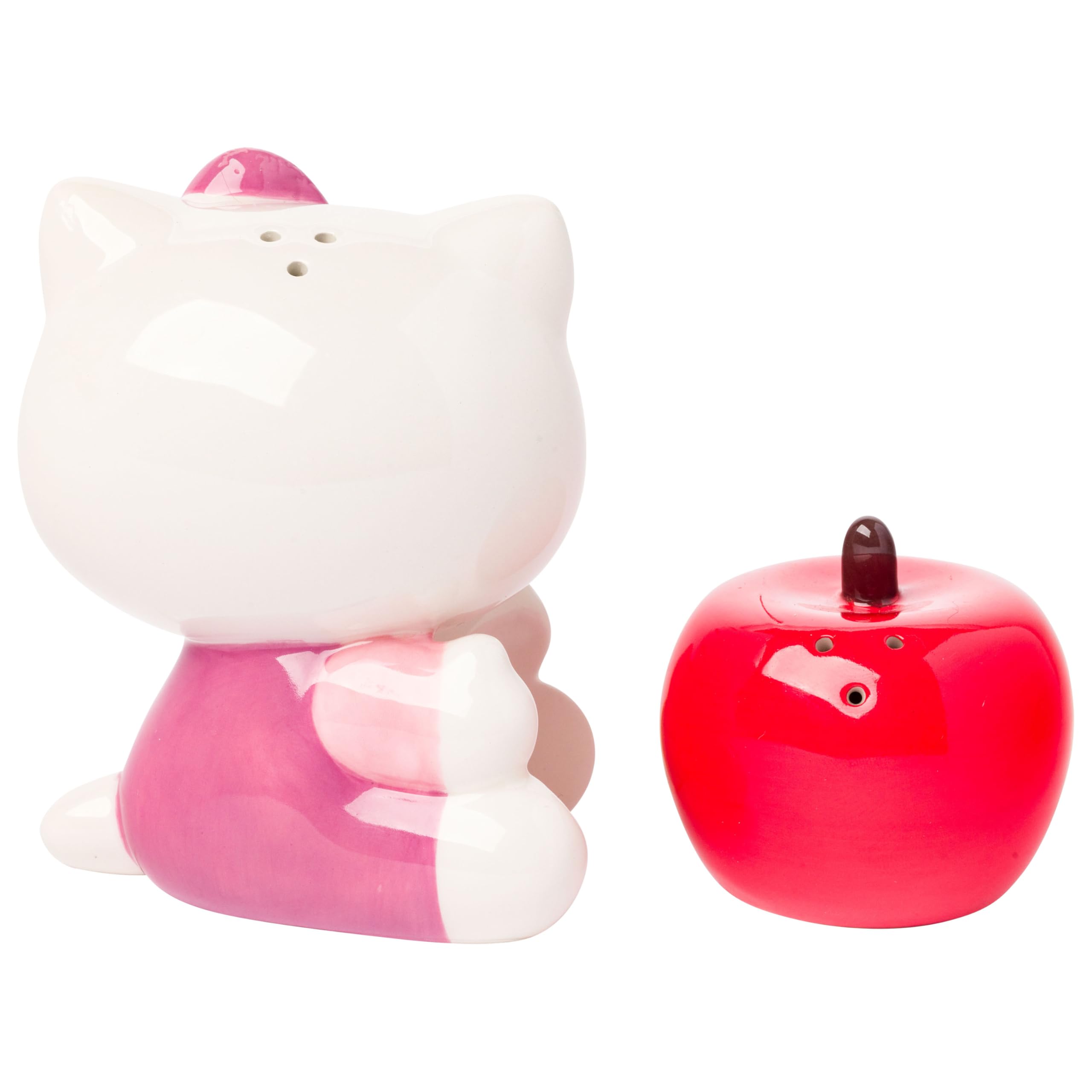 Silver Buffalo Sanrio Hello Kitty 3D Salz- und Pfefferstreuer aus Keramik, 13,3 cm L x 6,6 cm B x 10,2 cm H