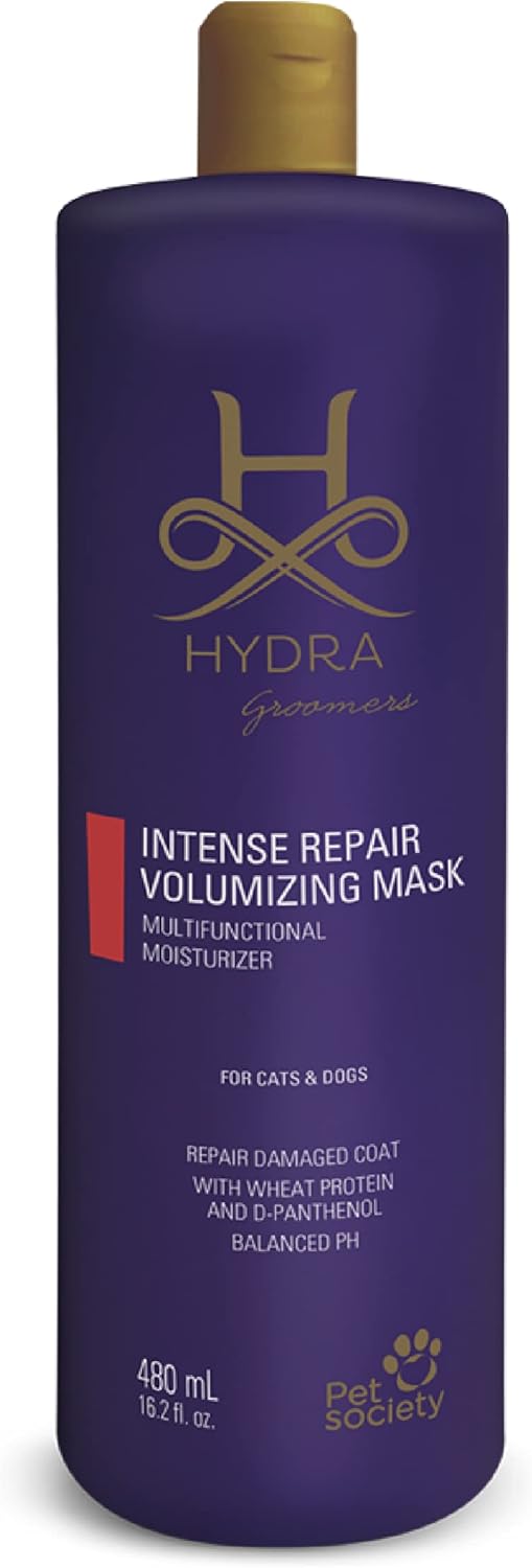Hydra Professional Intense Repair Moisturizing and Volumizing Mask for Pets, Cat and Dog Hair Conditioner, Good for Damaged, Long, or Bulky Coats