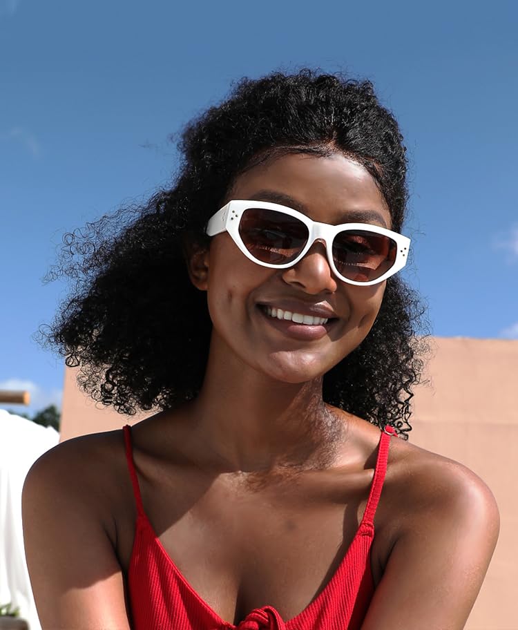 FEISEDY Sunglasses Womens, Retro Cat Eye Sunglasses, Fashion Vintage Cute Stylish UV400 Sunnies B23654