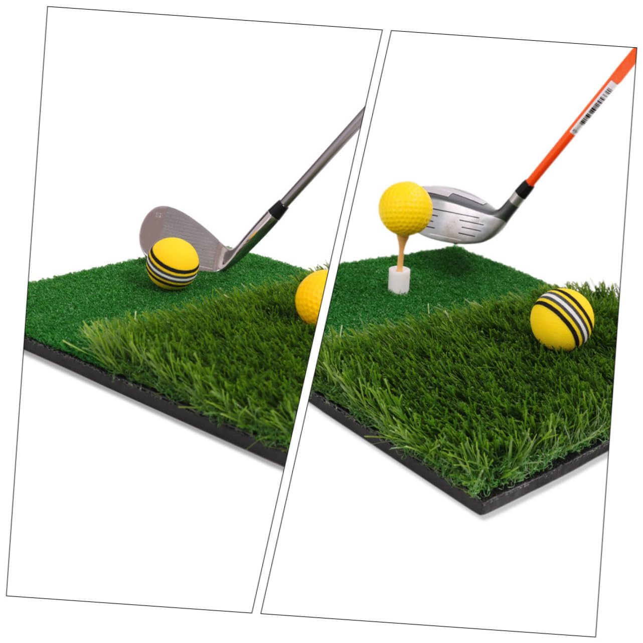 ibasenice Indoor Golf Swing Practice Mat 1 Set Portable Hitting Pad for Golf Training