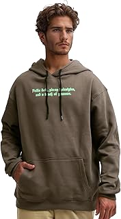 ريفين سويت شيرت رجالي مطبوع باكمام طويلة مع رباط اسود