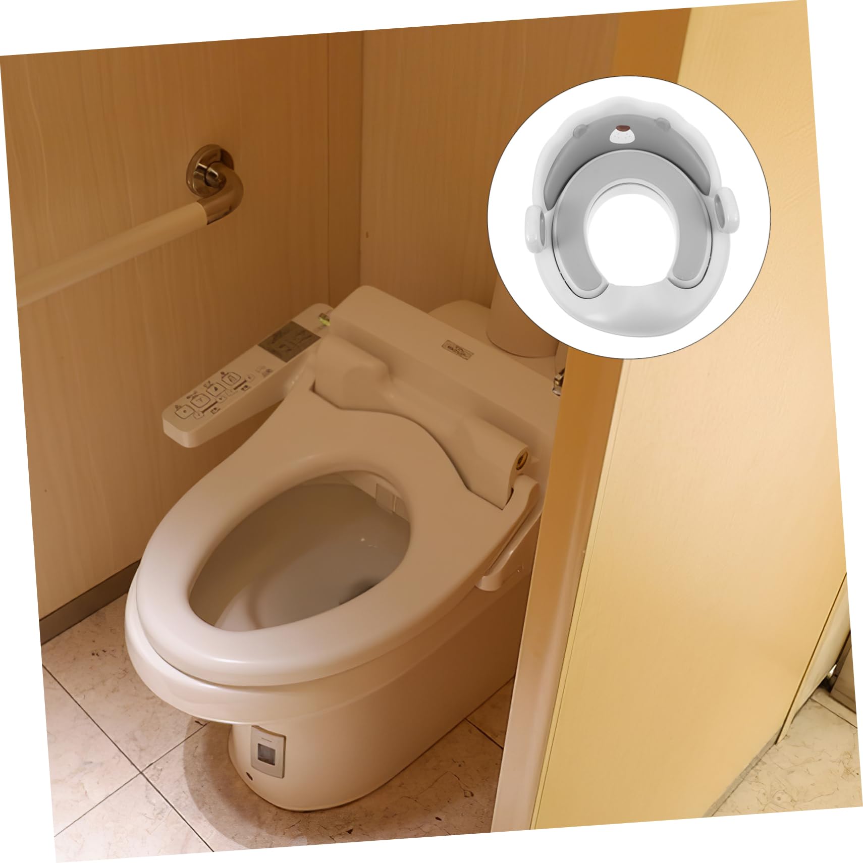 Toddmomy Asiento de Inodoro para Niños Asas Pp Fácil de Limpiar y Montar para Baño Doméstico