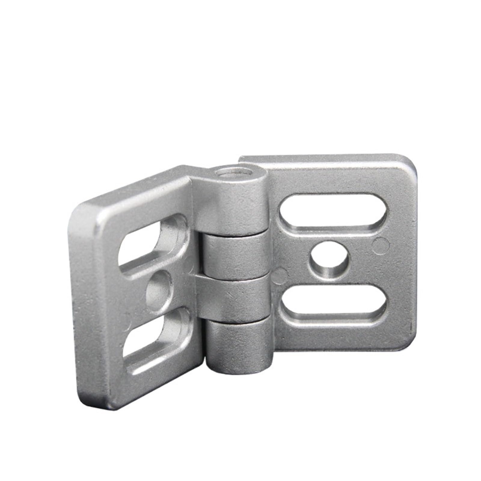 Charnière métallique en alliage de zinc premium pour profilé alu 4040, finition noire satinée