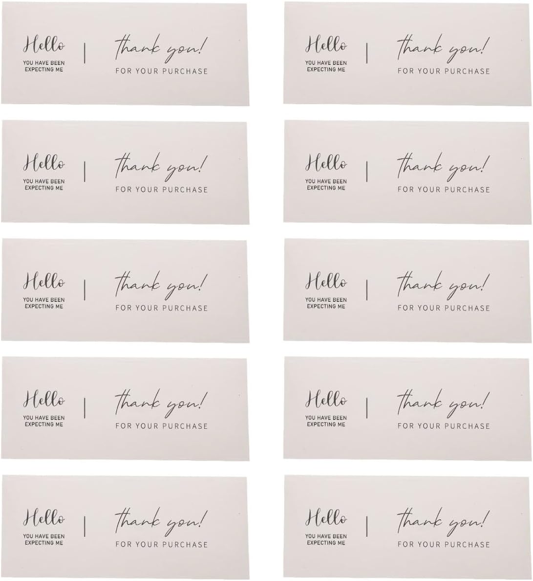 KALLORY Adhesive Sealing Stickers Rectangular Box Seal Stickers for Gift Box Packaging Self-Adhesive Gift Stickers for Home Office and Classroom Organization