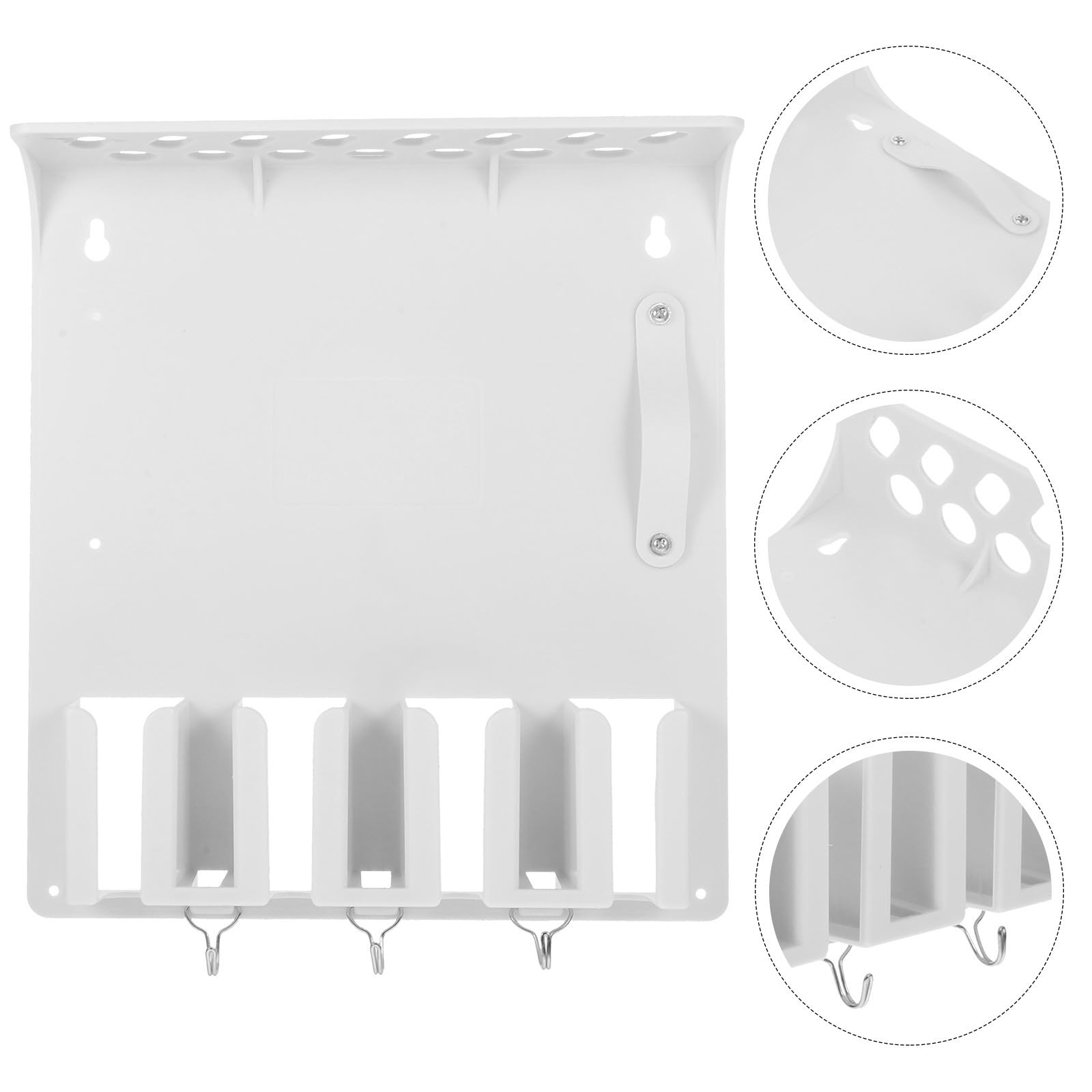 Artibetter Soporte para Cortapelos y Plástico Blanco Almacenamiento Organizador de Tijeras Diseño Elegante para Peluquería y Espacio de Trabajo