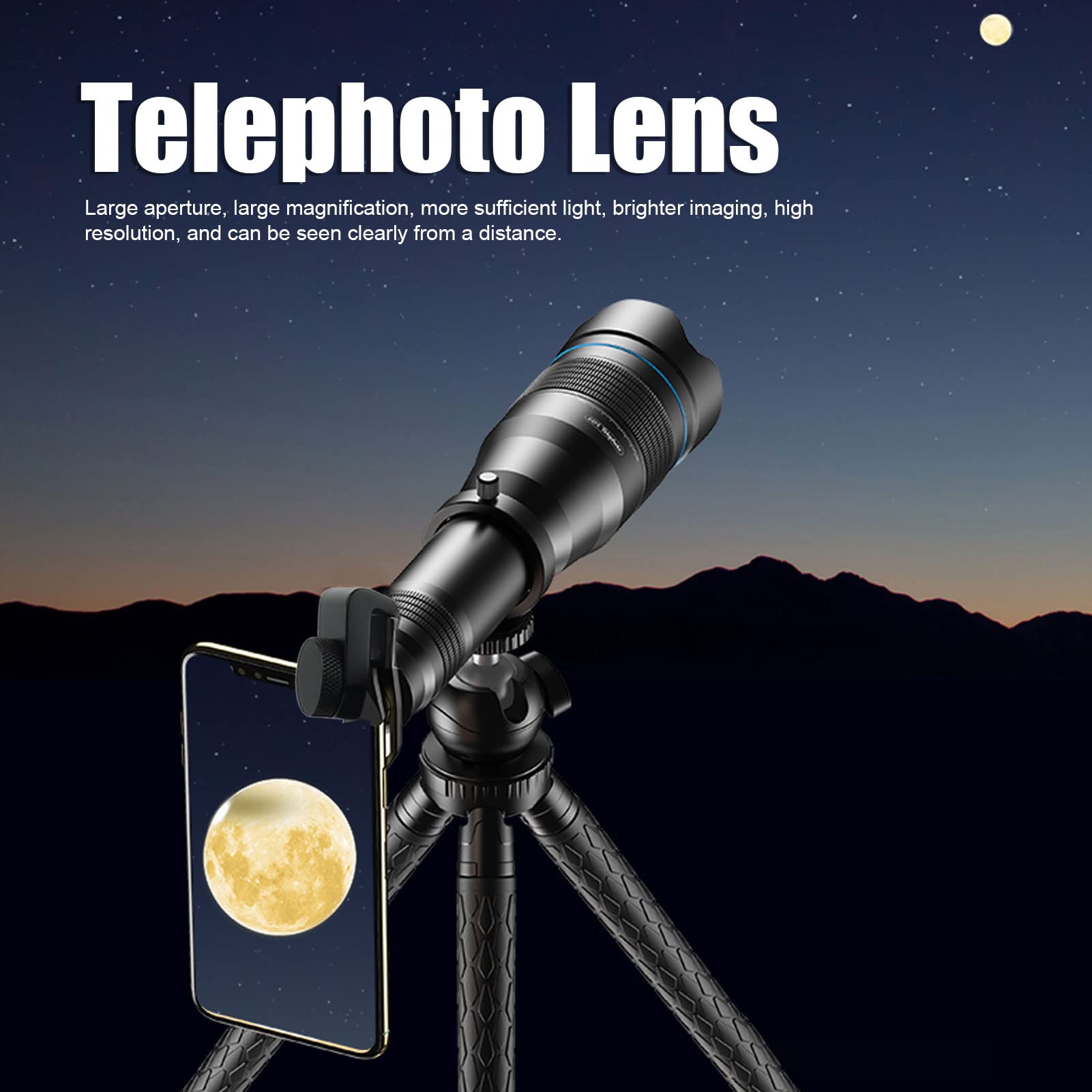 Kit Fotocamera Telephoto 60x Wide Angle iPhone Android - Dettaglio
