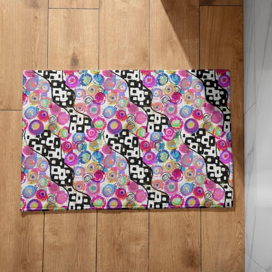 Personalized Door Mats for Front Door Outside Floor Mats Geometric Art Unique Door Mats Outdoor Entrance Mat Entrance 40x60cm, Non-Slip Plush Cotton Decor Doormat