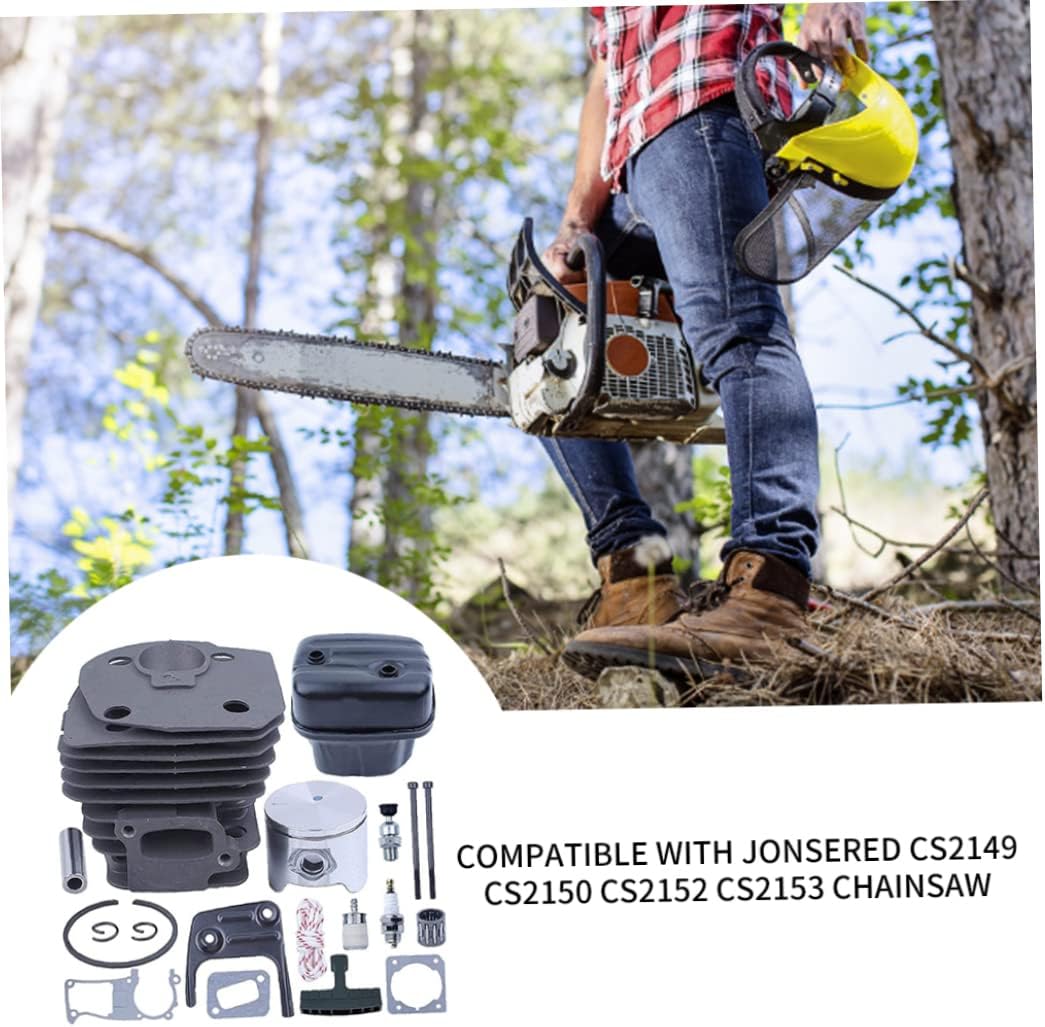 Cylinder Piston Pin Ring Kit, with Muffler Washer Parts, Compatible with Jonsered Cs2149 Cs2150 Cs2152 2153, 44mm.