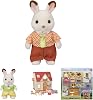 Sylvanian Families Chocolate Rabbit Dad Chocolate Rabbit Boy First Sylvanian Family Plenty of Play! First Furniture Set