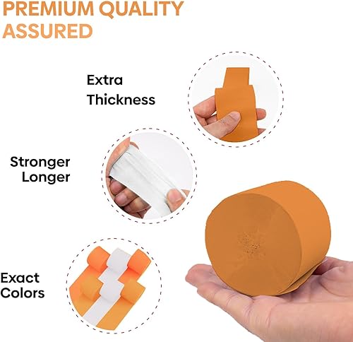 Vista 69 de 8 rollos de serpentinas moradas, paquete de 656 pies de papel crepé morado con blanco para decoraciones de fiestas, decoraciones de cumpleaños