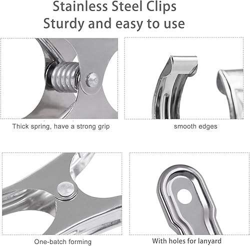 Miniatura 3 de Paquete de 20 clips para invernadero, sujeta la cubierta de la planta o paño de sombra en aros de jardín o marco de invernadero