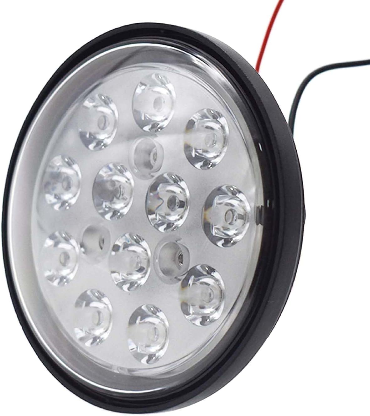 LED PAR36 Aviation Grade Aircraft Landing Light 4-1/2" 115mm DC 8-32V 2,000 Lumens White 6000K Spot Beam Narrow Beam IP67 LED Work Light for Aircraft Landing,Tractors,Taxi,Marine Spotlights