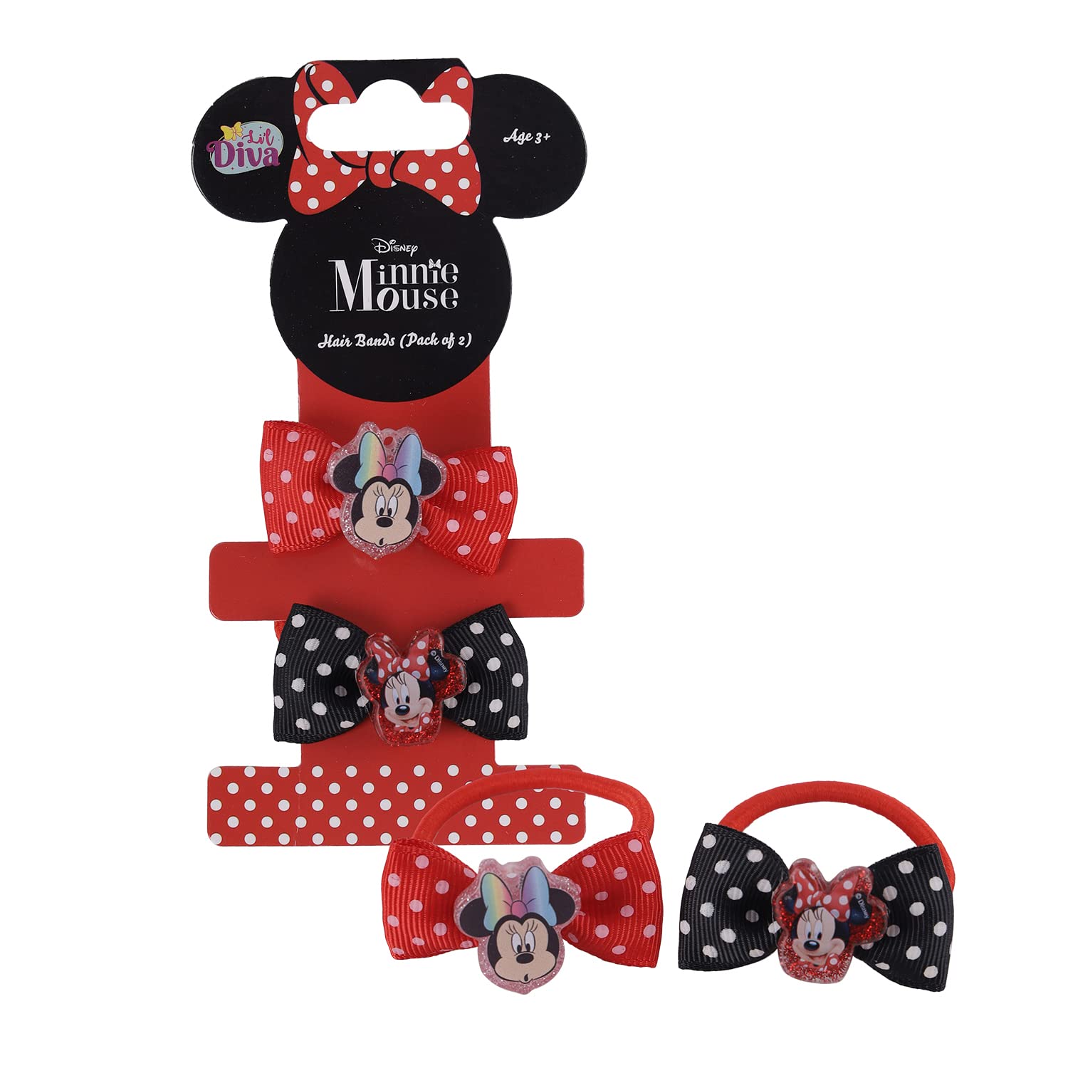 Lil Diva Minnie Mouse Pack Of 2 Multicoloured Hair Bands For Girls 3 Years And Above (B0B8VXN789) Amazon Price History, Amazon Price Tracker
