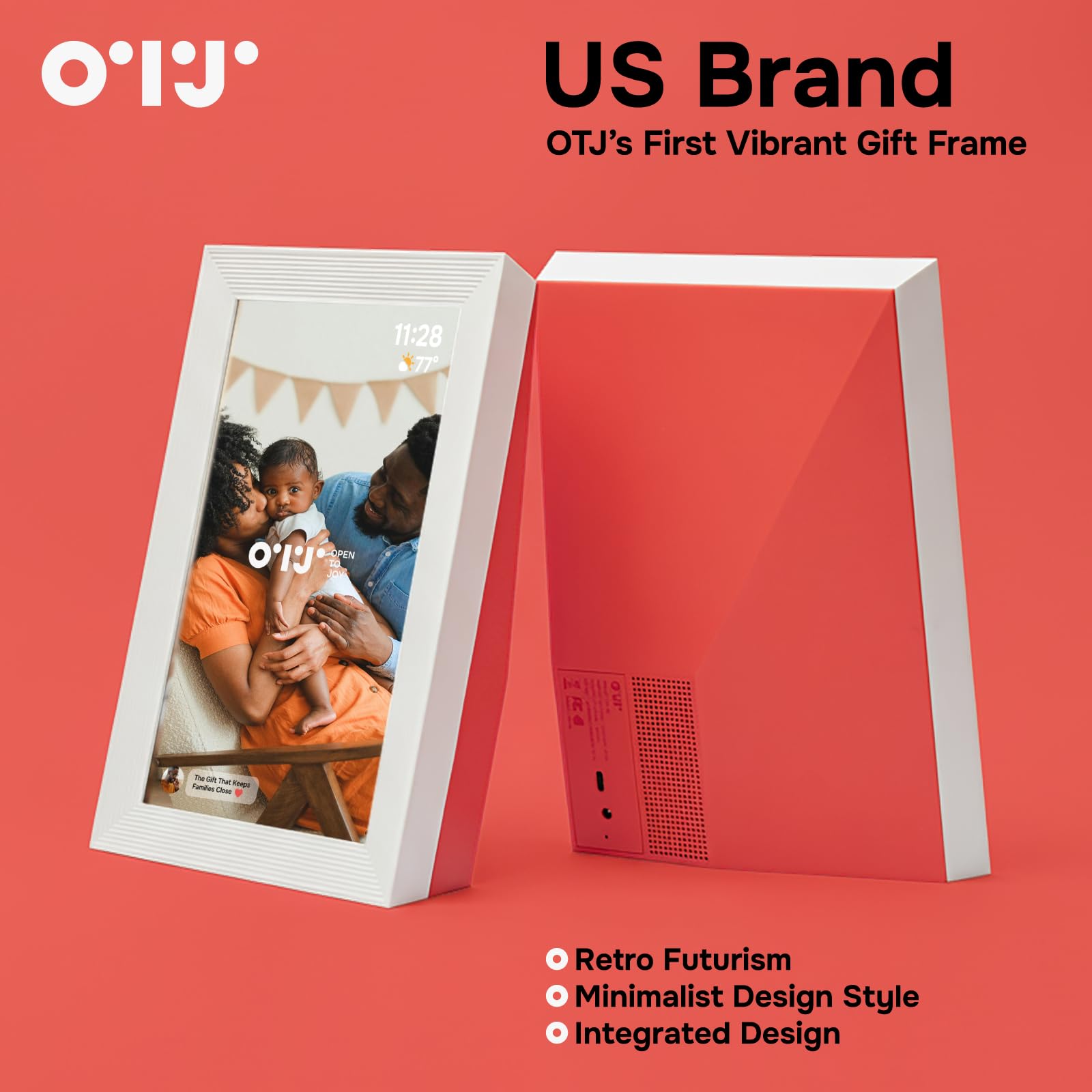 OTJ Frameo - Cornice digitale da 10,1 pollici, 32 GB, WiFi, cornice per foto smart per regali e display per la casa, condividi le foto istantaneamente tramite app, compleanno per mamma, papà, nonni