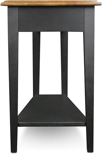 Miniatura 18 de Leick Home 10074-DS - Mesa auxiliar reclinable con plataforma con estante, color arena del desierto Arenas del desierto,Negro -,Gris,Roble de