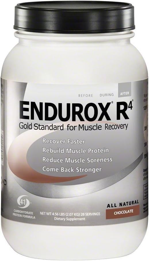 R4 by PacificHealh - All Natural Post Workout Recovery Drink Mix with Protein + Carbs & Electrolytes - for Faster Recovery, Reduced Soreness & Muscle Rebuilding - 28 Servings (Chocolate)