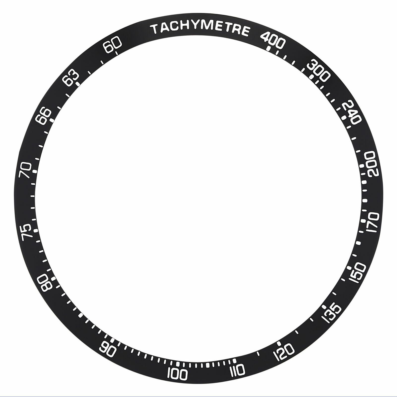 Ewatchparts Bezel Insert Compatible With 41mm Tag Heuer Carrera CV2010 Calibre 16 Chronograph Black