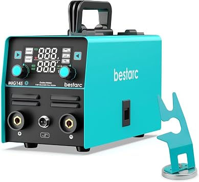 bestarc MIG145 5GEN Gas/Gasless Flux Core MIG Welder, Magnetic TIG Welding Torch Holder