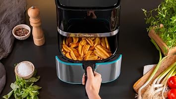 cecotec CecoFry 5500 Pro، 5.5 لتر مقلاة هوائية XL، 1700 واط، تقنية PerfectCook، 8 أوضاع للطهي