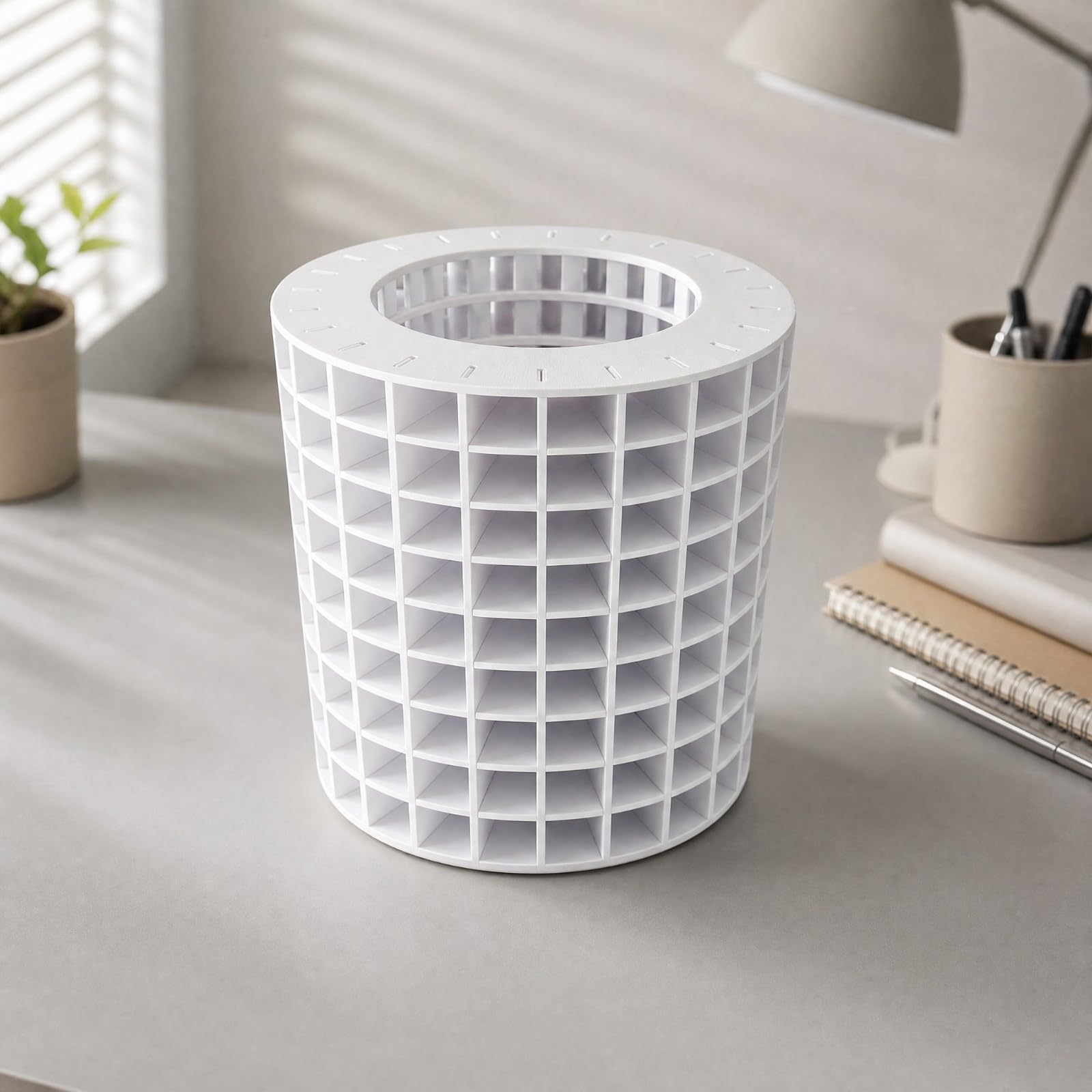F Fityle Torre Organizadora con Base Giratoria Estable Organizador Giratorio Escritorio para, Aficionados Al Nail Art, PP Cuadrado