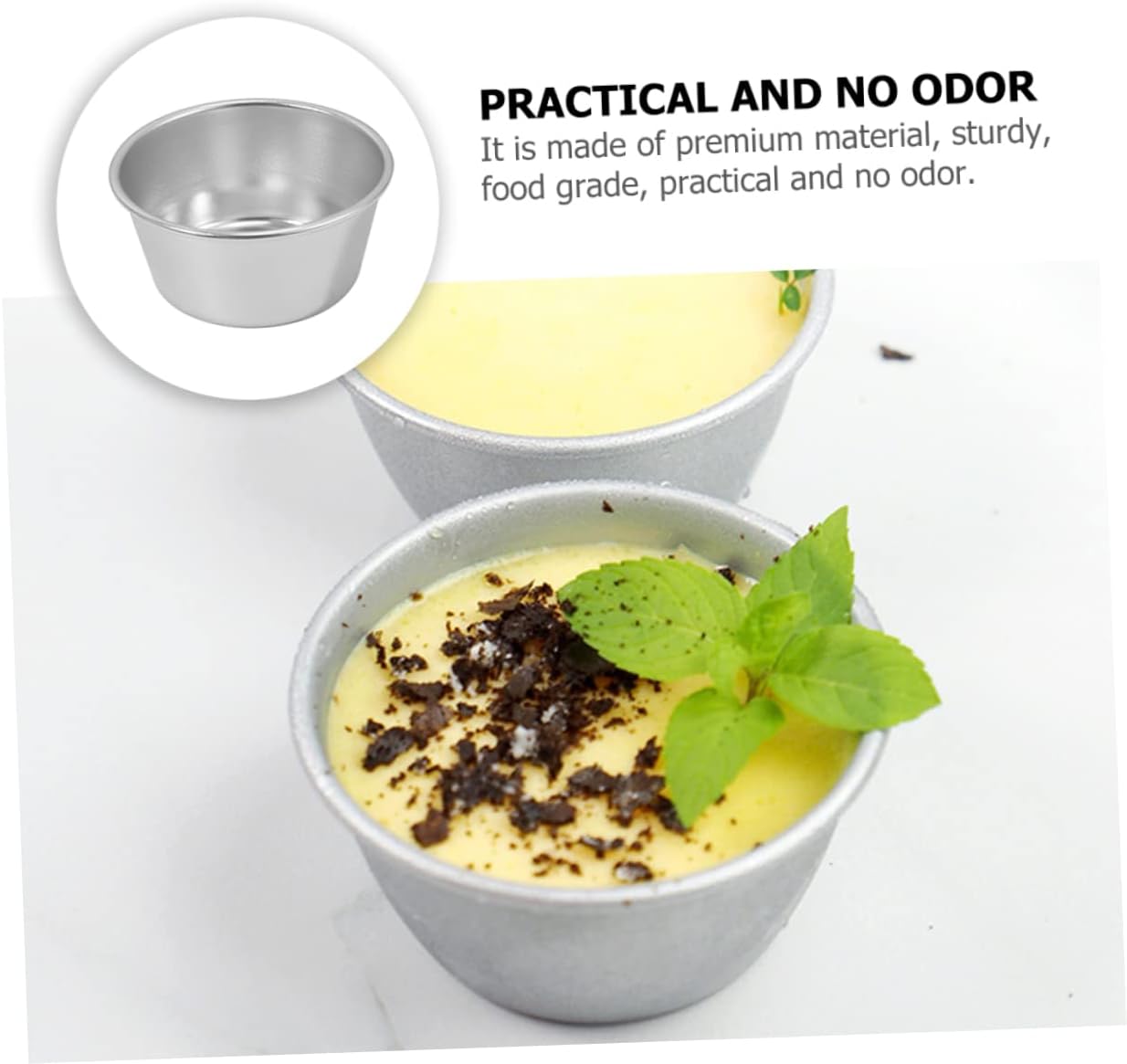 5sets Non Stick Pudding Molds Versatile Baking Cups for Muffins Egg Tarts and Puddings Easy to Bakeware for Home Baking and Dessert Lovers 6pcs*5