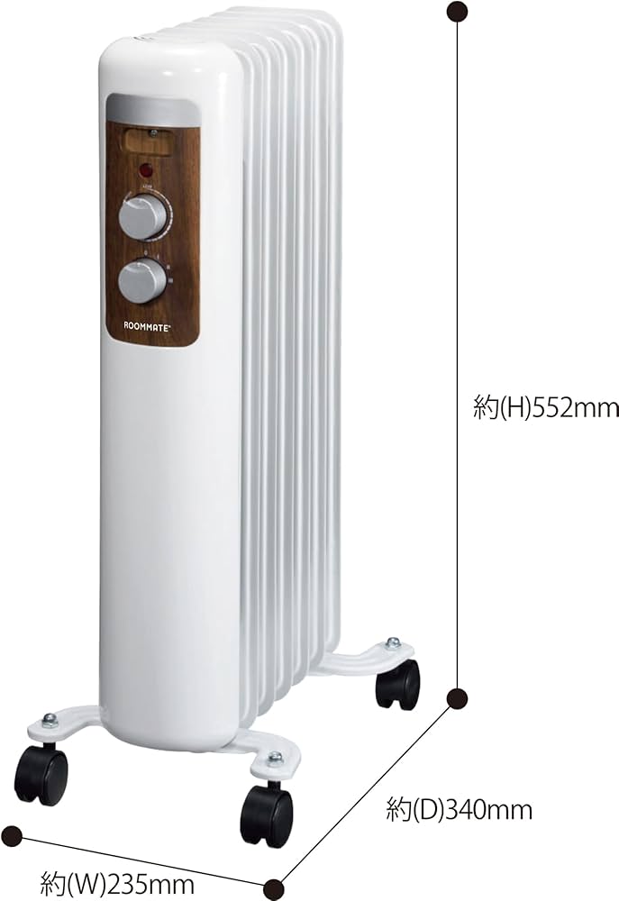 Amazon | [東京Deco] オイルヒーター 7枚フィン メカ式 ホワイト 1200W