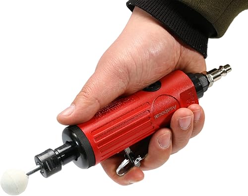 Miniatura 6 de Amoladora neumática de 14 pulgadas, amoladora de troquel recta neumática con pinzas de 14 pulgadas (0.236 in) y 18 pulgadas (0.118 in), escape