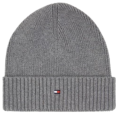 Tommy Hilfiger Herren Strickmütze Essential Wintermütze, Grau (Mid Grey...